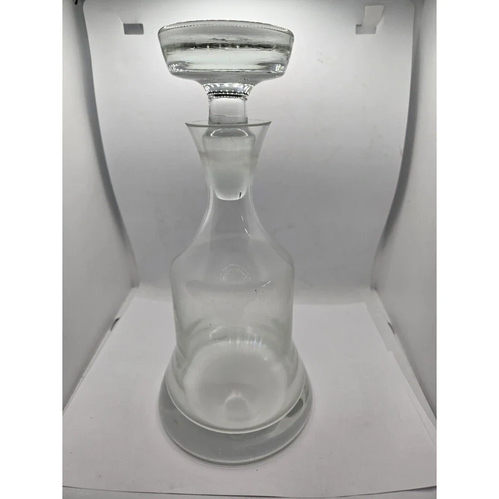 Vintage Crystal Liquor Decanter Bottle With Stopper Heavy No chips or cracks